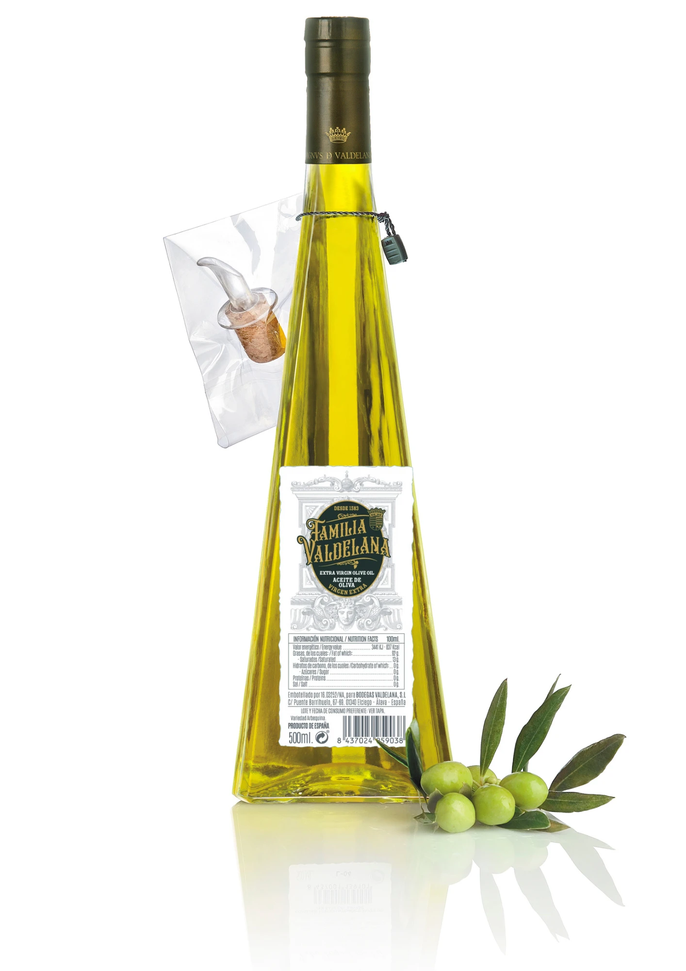 Botella de Aceite de Oliva Virgen Extra Familia Valdelana